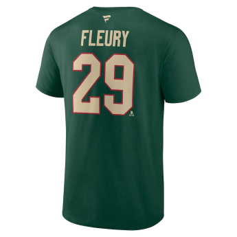 Minnesota Wild muška majica Marc-Andre Fleury #29 Stack Logo Name & Number
