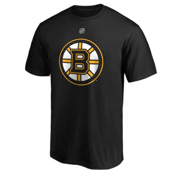 Boston Bruins muška majica Brad Marchand #63 Stack Logo Name & Number