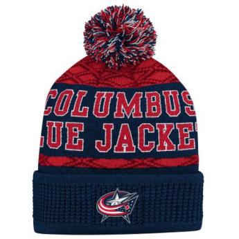 Columbus Blue Jackets dječja zimska kapa Puck Pattern Cuffed