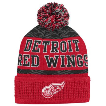 Detroit Red Wings dječja zimska kapa Puck Pattern Cuffed