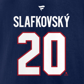 Montreal Canadiens muška majica Juraj Slafkovsky #20 Stack Logo Name & Number Blue