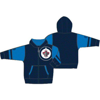 Winnipeg Jets dječja majica s kapuljačom Faceoff Colorblocked Fleece Full-Zip