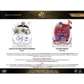 NHL boxovi NHL hokejske karte 2021-22 Upper Deck SP Authentic Hobby Box