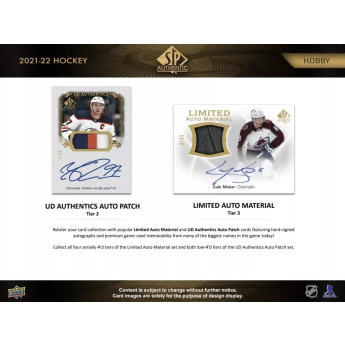 NHL boxovi NHL hokejske karte 2021-22 Upper Deck SP Authentic Hobby Box