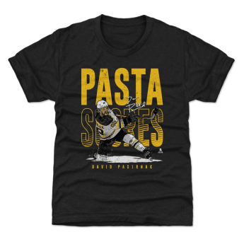 Boston Bruins dječja majica David Pastrňák #88 Pasta Scores WHT 500 Level
