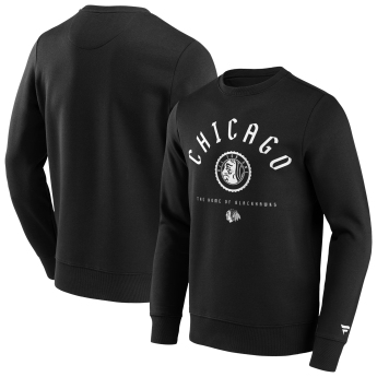 Chicago Blackhawks muška majica College Stamp Hoodie Sweatshirt black