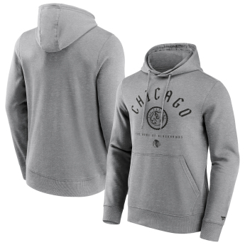 Chicago Blackhawks muška majica s kapuljačom College Stamp Hoodie grey