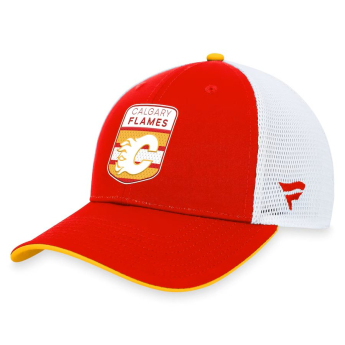 Calgary Flames kapa za bejzbol Draft 2023 Podium Trucker Adjustable Authentic Pro