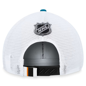 San Jose Sharks kapa za bejzbol Draft 2023 Podium Trucker Adjustable Authentic Pro