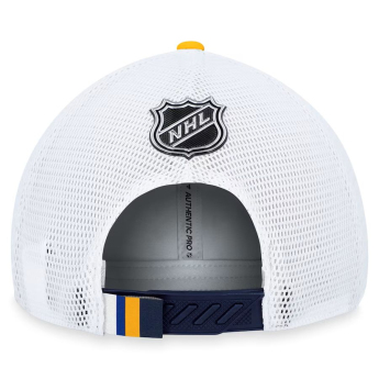 St. Louis Blues kapa za bejzbol Draft 2023 Podium Trucker Adjustable Authentic Pro
