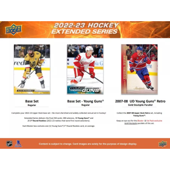 NHL boxovi NHL hokejske karte 2022-23 Upper Deck Extended Series Blaster Box