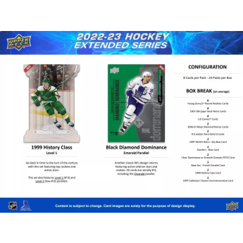 NHL boxovi NHL hokejske karte 2022-23 Upper Deck Extended Series Hobby Box