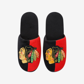 Chicago Blackhawks muške natikače Logo Staycation Slipper