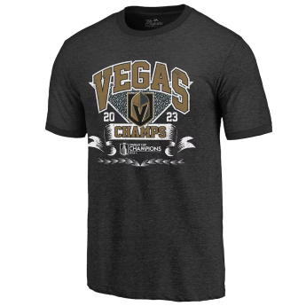 Vegas Golden Knights muška majica 2023 Stanley Cup Champions Ringer Tri-Blend