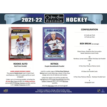 NHL boxovi NHL hokejske karte 2021-22 Upper Deck O-Pee-Chee Platinum Hobby Box
