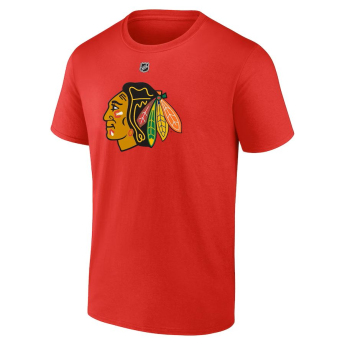Chicago Blackhawks muška majica Connor Bedard #98 Draft 2023 Stack Logo Name & Number Red