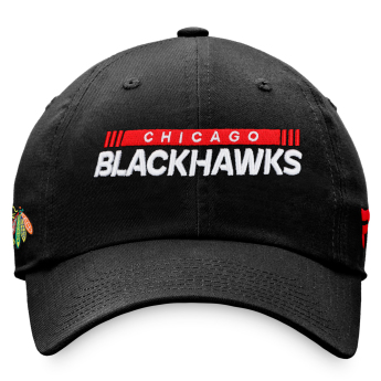Chicago Blackhawks kapa za bejzbol Unstr Adj Black