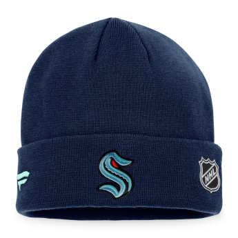 Seattle Kraken zimske kape Authentic Pro Game & Train Cuffed Knit Traditional Navy