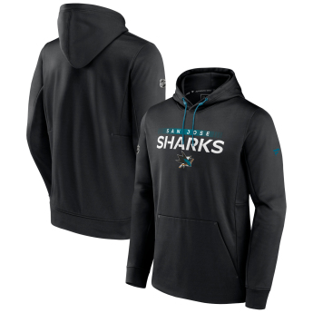 San Jose Sharks muška majica s kapuljačom RINK Performance Black-Active Blue