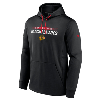 Chicago Blackhawks muška majica s kapuljačom RINK Performance Black-Athletic Red