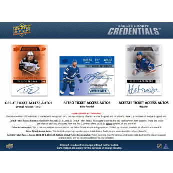 NHL boxovi NHL hokejske karte 2021-22 Upper Deck Credentials Hobby Box