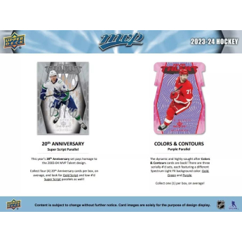 NHL boxovi NHL hokejske karte 2023-24 Upper Deck MVP Hockey Hobby Box