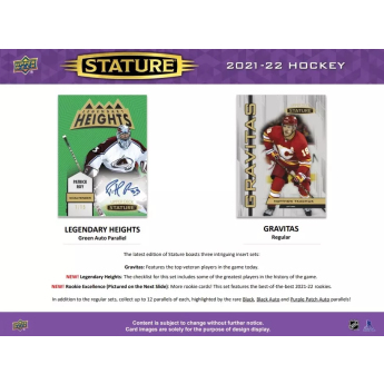 NHL boxovi NHL hokejske karte 2021-22 Upper Deck Stature Hobby Box