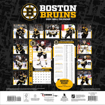 Boston Bruins kalendar 2024 Wall Calendar
