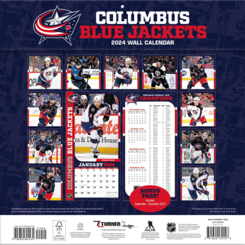 Columbus Blue Jackets kalendar 2024 Wall Calendar