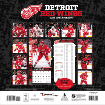 Detroit Red Wings kalendar 2024 Wall Calendar