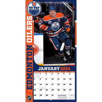 Edmonton Oilers kalendar Connor McDavid #97 2024 Wall Calendar