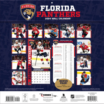 Florida Panthers kalendar 2024 Wall Calendar