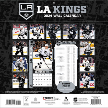 Los Angeles Kings kalendar 2024 Wall Calendar