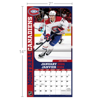 Montreal Canadiens kalendar 2024 Wall Calendar