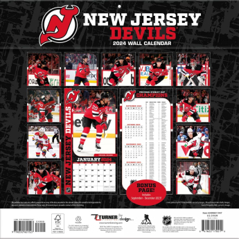 New Jersey Devils kalendar 2024 Wall Calendar