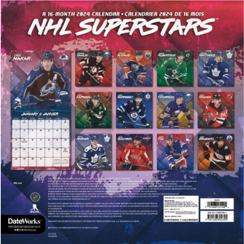 NHL proizvodi kalendar Superstars 2024 Wall Calendar