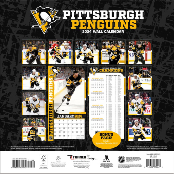 Pittsburgh Penguins kalendar 2024 Wall Calendar