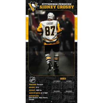 Pittsburgh Penguins kalendar Sidney Crosby #87 2024 Wall Calendar