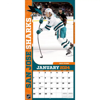 San Jose Sharks kalendar 2024 Wall Calendar