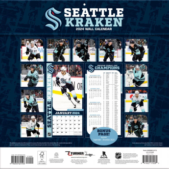 Seattle Kraken kalendar 2024 Wall Calendar