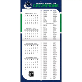 Vancouver Canucks kalendar 2024 Wall Calendar