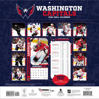 Washington Capitals kalendar 2024 Wall Calendar