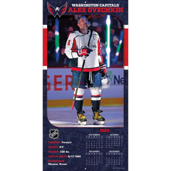 Washington Capitals kalendar Alexander Ovechkin #8 2024 Wall Calendar