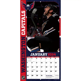 Washington Capitals kalendar Alexander Ovechkin #8 2024 Wall Calendar