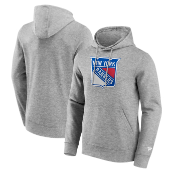 New York Rangers muška majica s kapuljačom Primary Logo Graphic Hoodie Sport Gray Heather