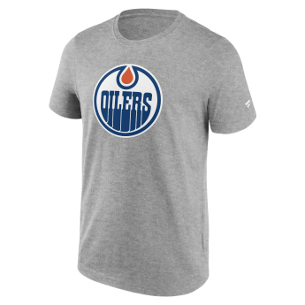 Edmonton Oilers muška majica Primary Logo Graphic Sport Gray Heather