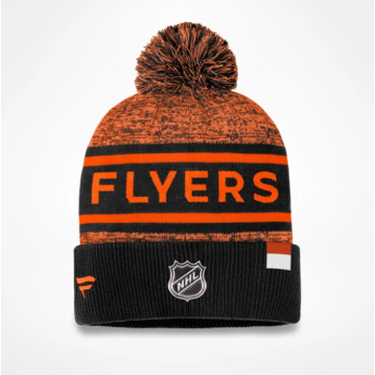 Philadelphia Flyers zimske kape Authentic Pro Rink Heathered Cuffed Pom Knit