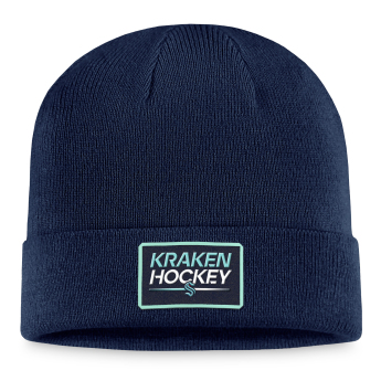 Seattle Kraken zimske kape Authentic Pro Prime Cuffed Beanie navy