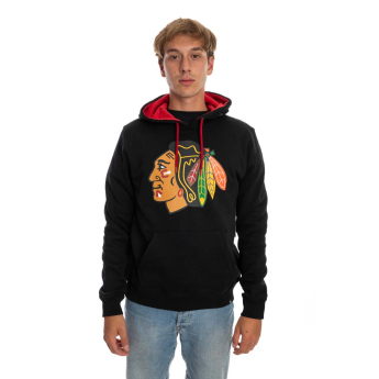 Chicago Blackhawks muška majica s kapuljačom Core 47 BALLPARK Hood Jet Black