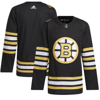 Boston Bruins hokejaški dres adidas Black 100th Anniversary Primegreen Authentic Jersey